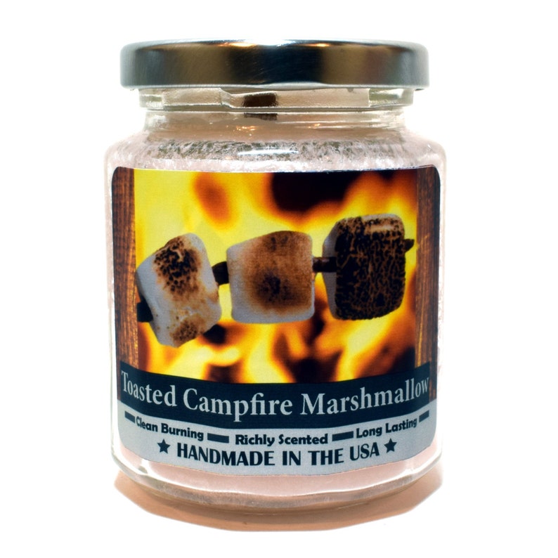 Toasted Campfire Marshmallow Wood Wick Candle by Candeo Etsy
