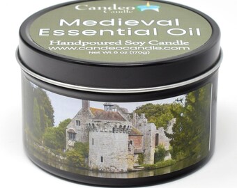 Medieval Essential Oil, 6oz Soy Candle Tin
