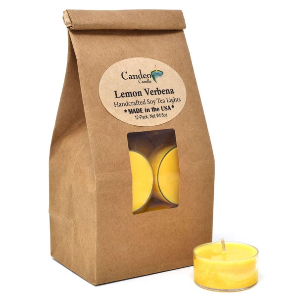 Lemon Verbena, Soy Tea Light 12-Pack