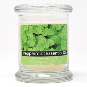 Peppermint Essential Oil, 9oz Soy Candle Jar