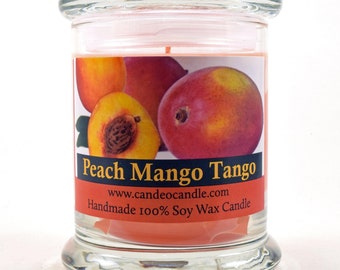 Peach Mango Tango, 9oz Soy Candle Jar