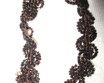 Vintage Jet Trim and Triangle Beads