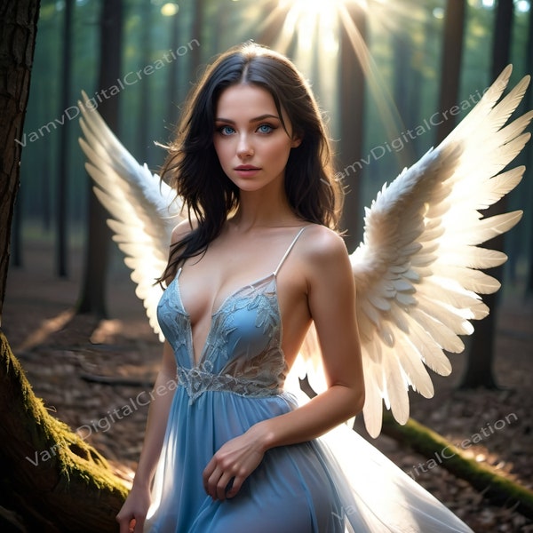 Angel Woman-Fantasy-20 Digital Images Art-Ηigh Resolution 300DPI