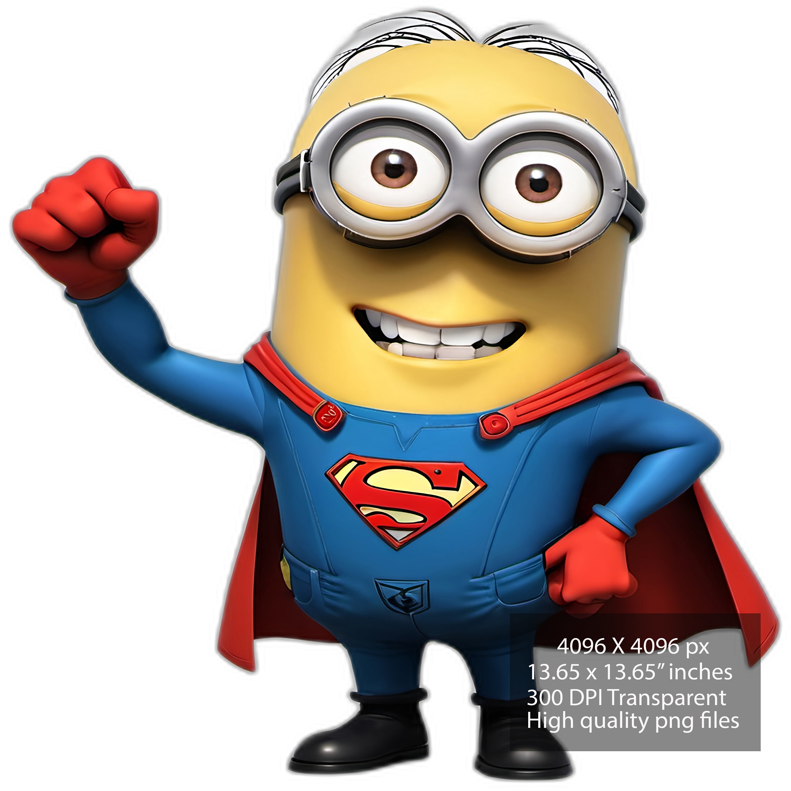 Set of 8 Superhero Minion PNG Bundle Transparent Background for T ...