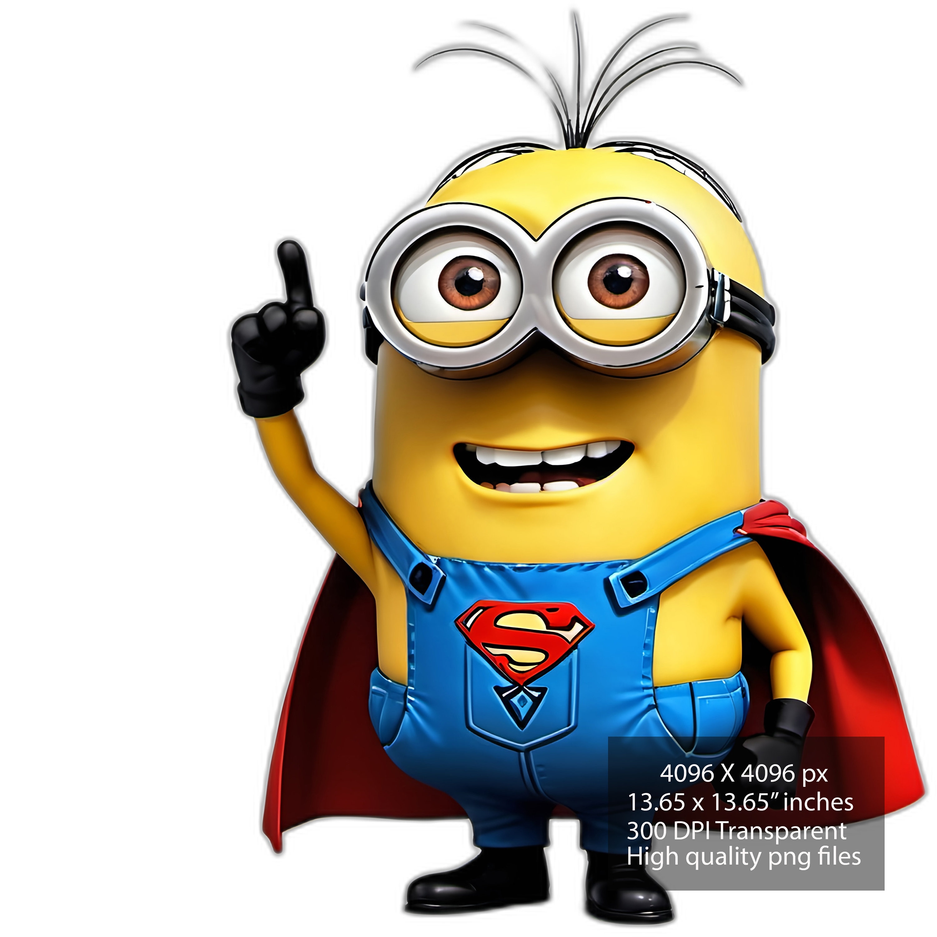 Set of 8 Superhero Minion PNG Bundle Transparent Background for T ...