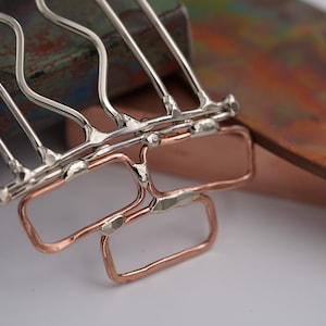 Handmade Copper & Silver Hair Comb