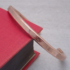 Handmade Solid Copper Hammered Cuff Bracelet