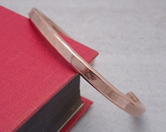 Handmade Solid Copper Hammered Cuff Bracelet