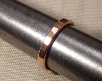 Men or Women's Solid Copper Ring Welded with sterling silver (custom fit to any size)