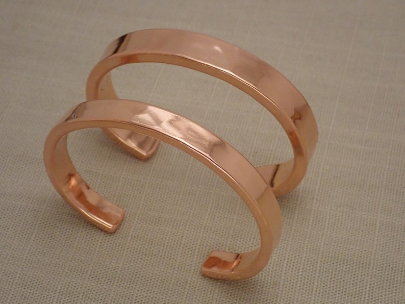 Thick Solid Copper Hammered Cuff Bracelet Men's or Etsy