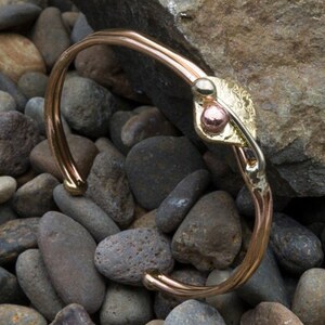 Unique Handmade Bronze Cuff Bracelet for Women