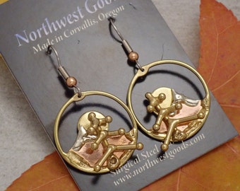 Scenic Northwest Earrings in Bronze, Copper, & Silver