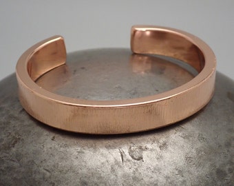 Brushed Finish Thick Solid Copper Cuff Bracelet, Heavy Duty Copper Cuff Bracelet, Free Engraving, Stamping, Custom Sizing