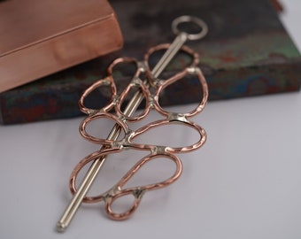 Copper Hair Accessory, Hair Barrette, Hair Slide, Hair Pin, Hair Clasp, Hair Clip, Shawl Pin