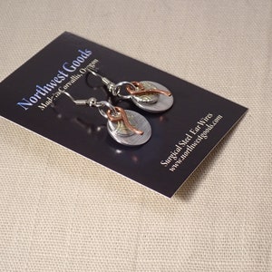 Aluminum and Copper Lightweight Earrings image 2