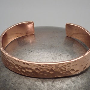 Handmade Solid Copper Cuff Bracelet with a Fine Hammered Finish