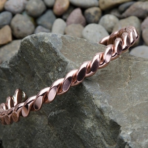 Handmade Solid Copper Twist Cuff Bracelet