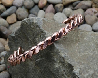 Solid Copper Twist Cuff Bracelet