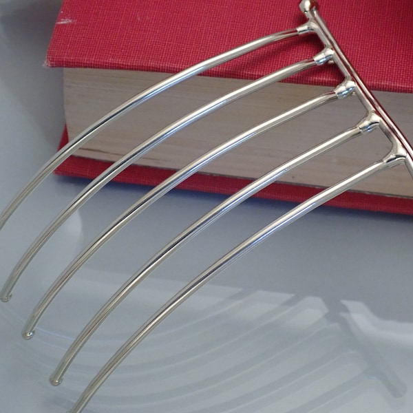 Low Profile Simple Silver Hair Comb