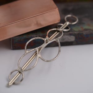 Handmade Silver Hair Barrette Hair Clip, Hair Clasp, Hair Slide, Hair Accessory