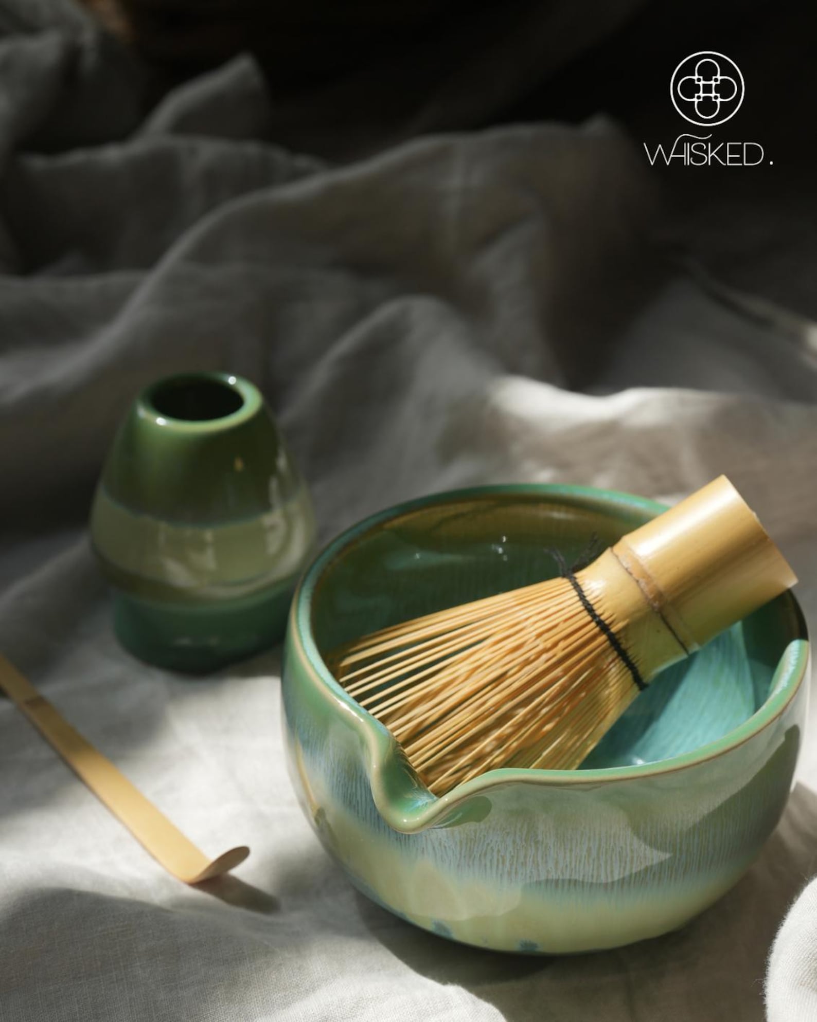 Matcha Set – Handmade Ceramic Japanese Tea Set with Chawan Bowl & Bamboo Whisk | Ideal for Matcha Beginners, Self-Care or Holiday Gift