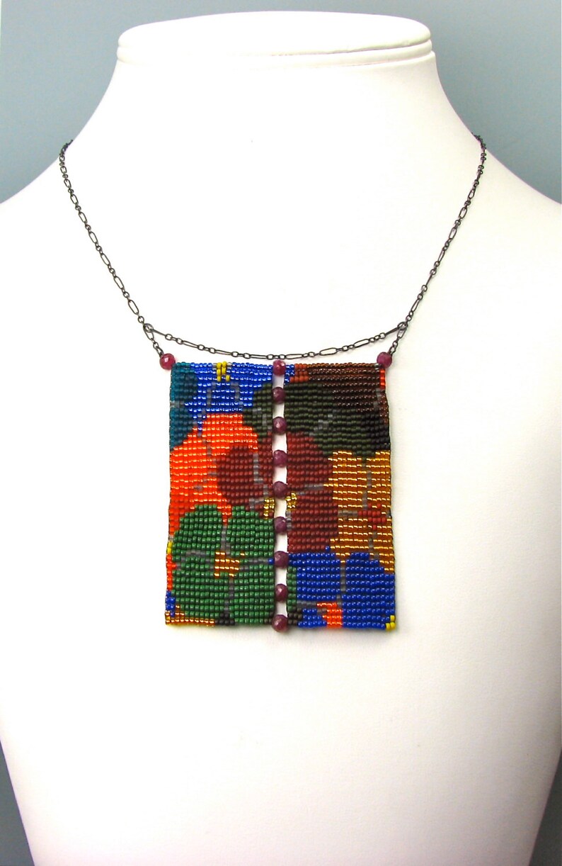 Beaded Loom Work Necklace california Dream Etsy