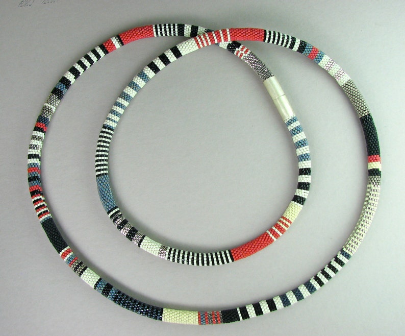 Bead Crochet seed bead necklace Tubular crochet seed bead Etsy