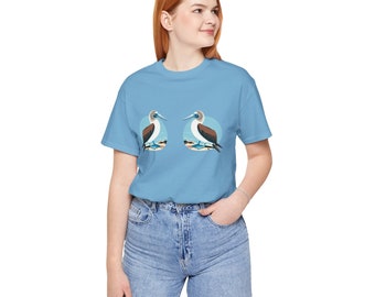 Blue footed booby bird t shirt rude funny gift for bird lovers Unisex Jersey Short Sleeve Tee