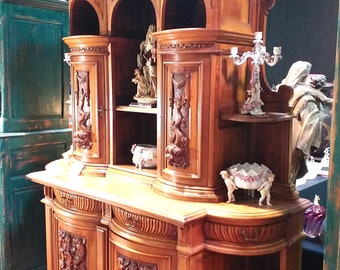 Meuble antique Buffet Henri II Style Néo Renaissance Hollandaise En Noyer XIXème