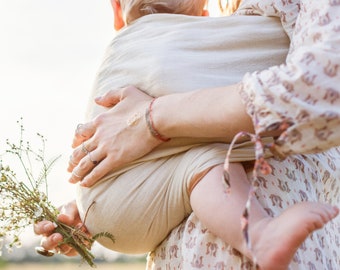 Écharpe porte-bébé en coton, notre écharpe élastique et respirante pour nouveau-nés et tout-petits, à nouer jusqu'à 15 kg