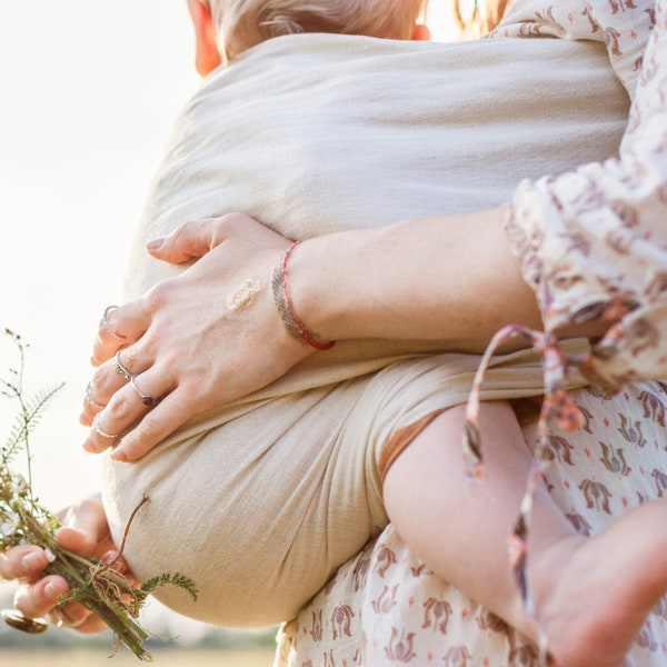 Baby sling made of cotton, our elastic, breathable sling for newborns and toddlers, to tie, up to 15kg