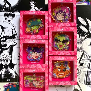 Gorillaz charm, Holo Stickers and Prints image 2