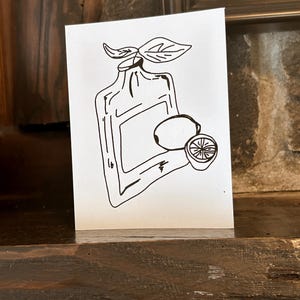 Limoncello Blanko Grußkarten - 10er Set | Zitrone Grußkarten, handgefertigte Briefpapier, Dankeskarten, All-Occasion Karten