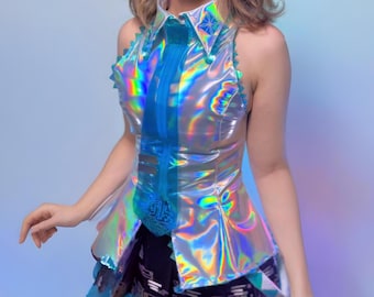 Holographic Blouse and Tie Pattern – Digital PDF