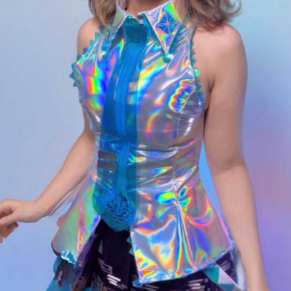 Holographic Blouse and Tie Pattern – Digital PDF