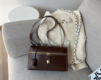 Leather Shoulder Bag, Luxury Leather Women's Shoulder Bag, Elegant Underarm Smooth Leather Purse