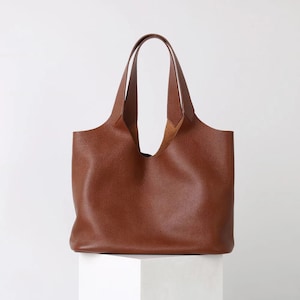 Echtleder Umhängetasche, Große Leder Umhängetasche, Lässige Unterarm Pendlertasche, Minimalistische Umhängetasche