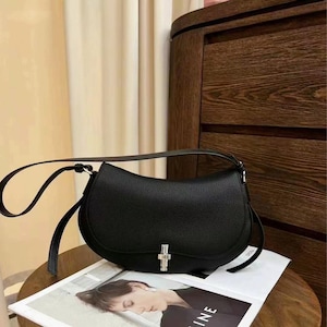 Leather Shoulder Bag, Leather Underarm Bag, Women&#39;s Shoulder Bag, Crossbody Leather Bag