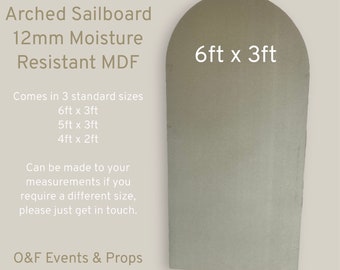 Arched Sailboard Freestanding - 12mm Moisture Resistant MDF
