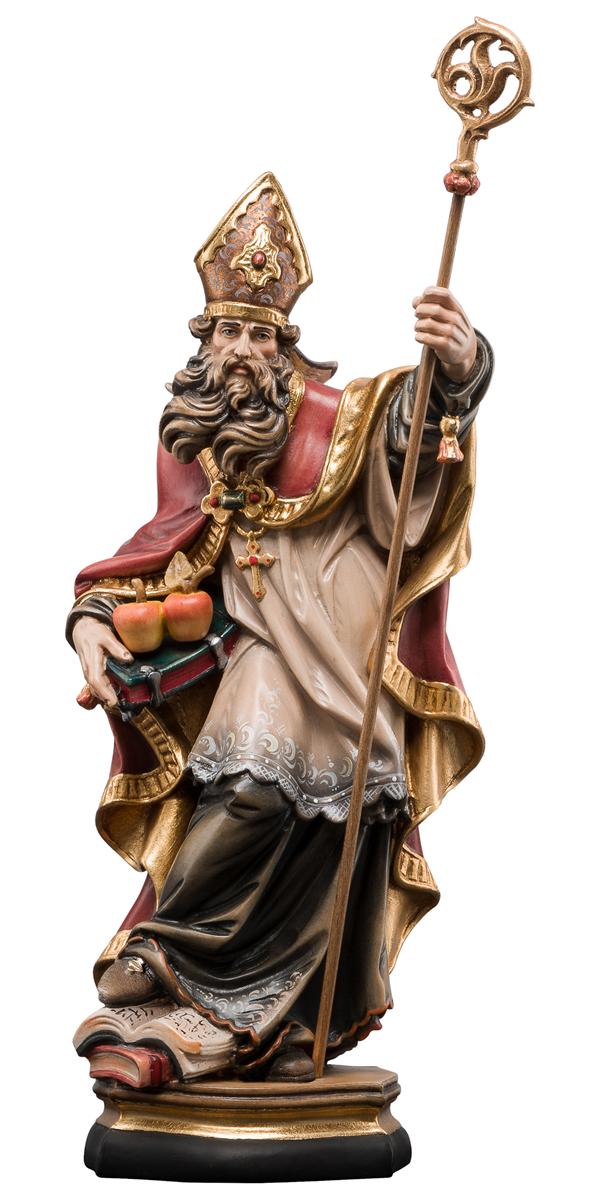 Statue of Saint Nicholas, a Wooden Sculpture From Val Gardena. the