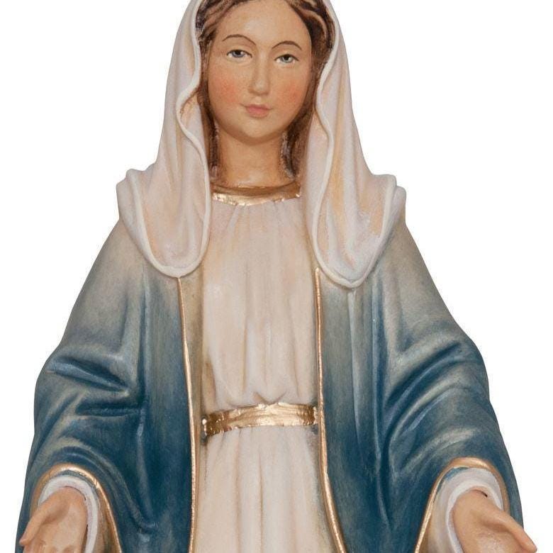 Our Lady of the Miraculous Medal in Wood - Etsy