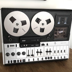 Vintage 1979 Philips N7325 Tonbandgerät mit Tonband