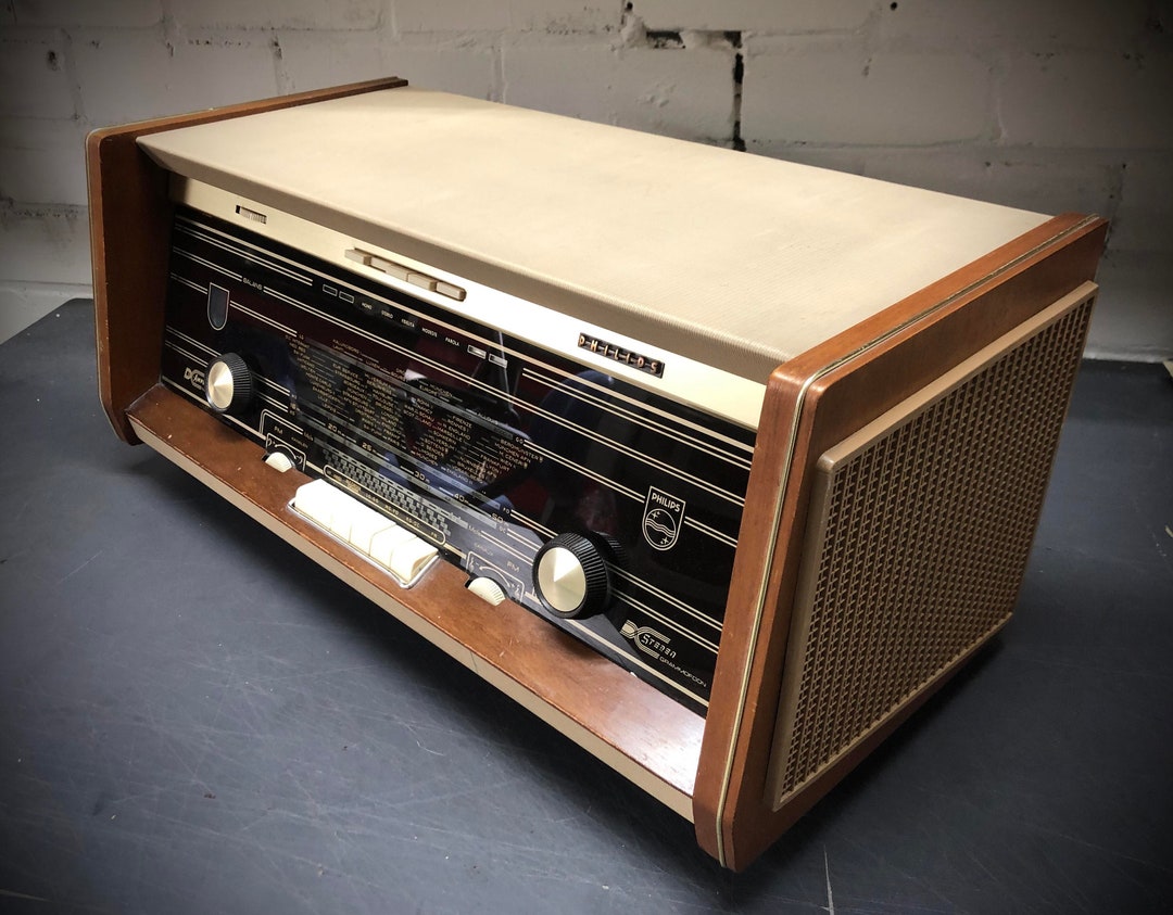 Philips B6X04A Vintage Tube Radio Bi-ampli ,rare 1961 Model, Working ...