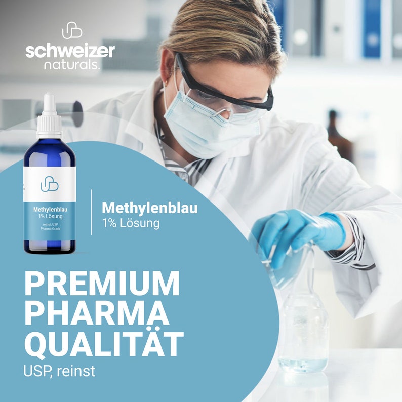 Méthylène Bleu Solution 1% USP 100 Ml - Qualité Pharmaceutique, Pour Aquarium Et Usage Divers