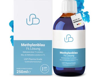 Methylene blue solution 1%, USP Grade 250 ml, made in Germany, methylene blue