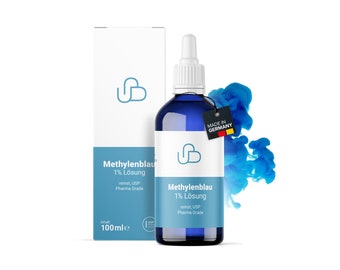 Solution de bleu de méthylène 1 %, qualité USP 100 ml, fabriquée en Allemagne, bleu de méthylène