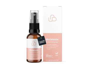 Melatonin sleep spray + lavender + valerian, highly bioavailable - vegan, high-dose and without additives - made in Germany