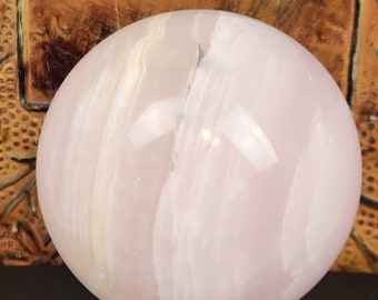 Pink Calcite Magano Sphere, Pink Orb