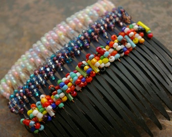 6 Beaded Hair Combs