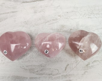 Pink quartz Heart, Crystal Heart